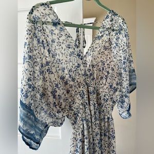 Lovestitch Floral Maxi Dress with Ruched Empire Waist (Maternity Friendly!)